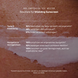 Ergebnis-Übersicht zum Viva Maia Shielding Sunscreen mit Kundenbewertungen zu Textur und Hautgefühl.